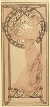 ALPHONSE MUCHA (1860-1939). [FIGURES DECORATIVES.] Group of 4 plates. Sizes vary. [Published by Librarie Centrale des Beaux Arts, Paris